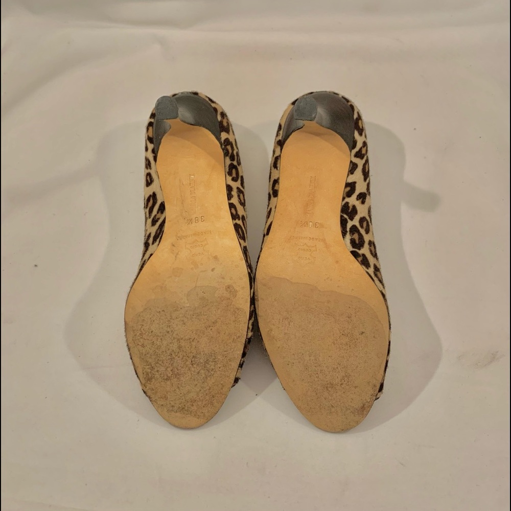 Sexy Manolo Blahnik Animal Print Pony Hair D'orsay - Picture 5 of 6